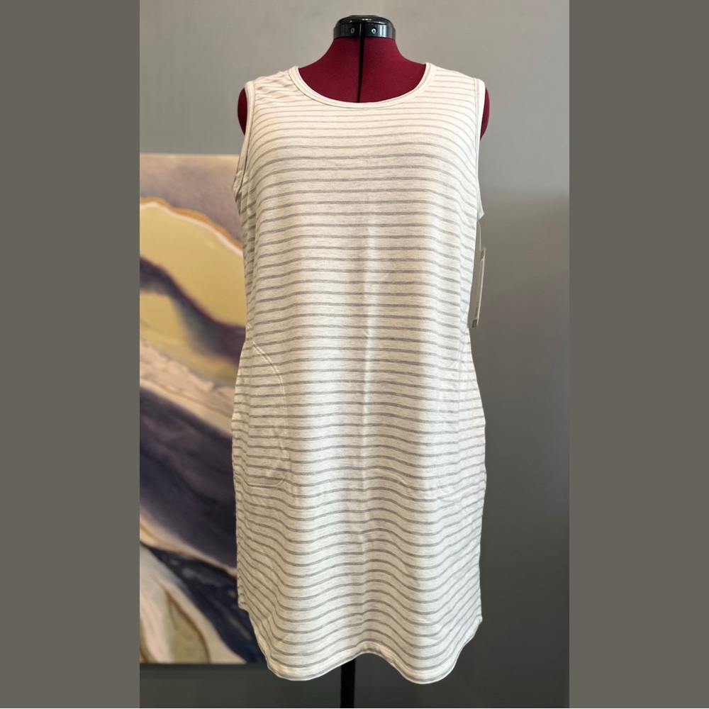 32 Degrees Gray Striped Dress